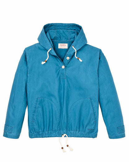 Women Filson Women's Dry Wax Hooded Popover - Marine Blue