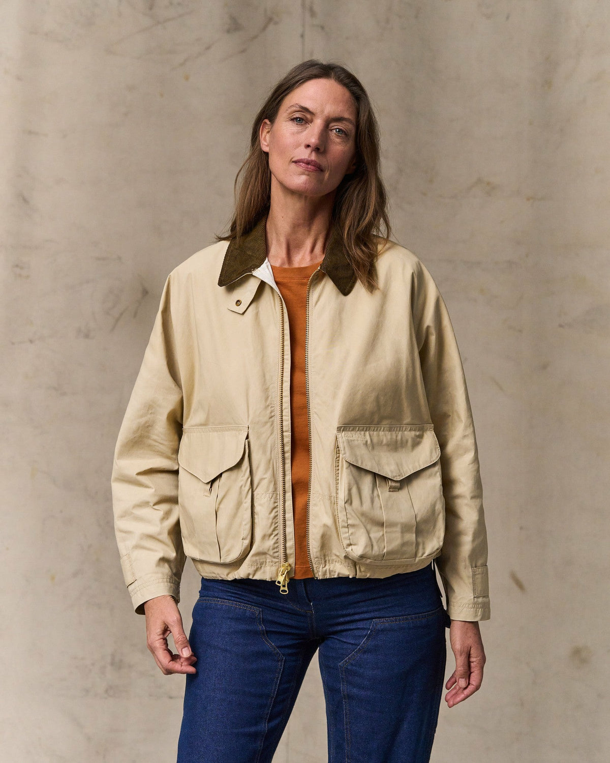 Women Filson Women's Dry Wax Short Work Jacket - Quail Tan