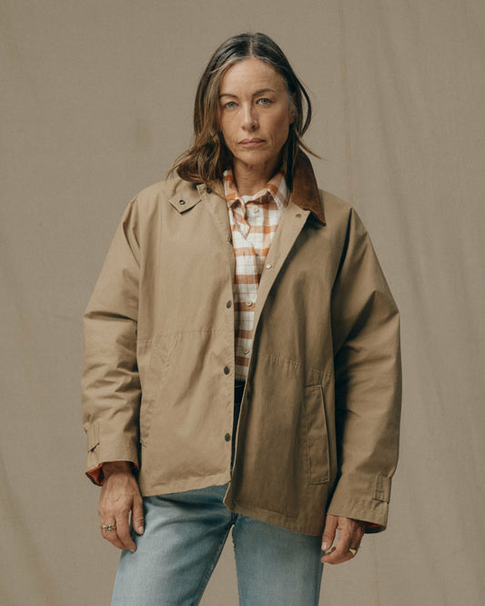 Women Filson Women's Harbor Front Waxed Jacket - Marsh Tan