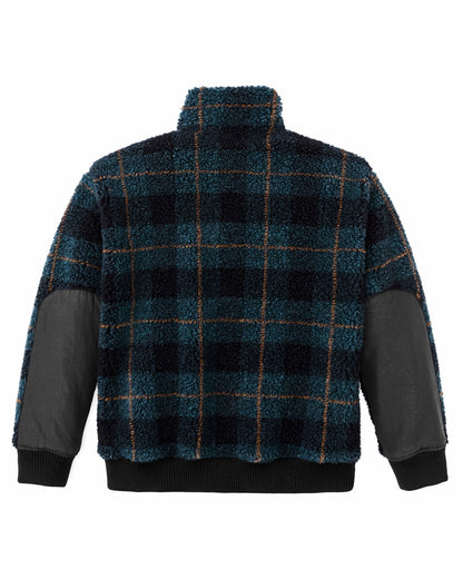 Women Filson Women's Pile Fleece Popover - Blue / Black Plaid