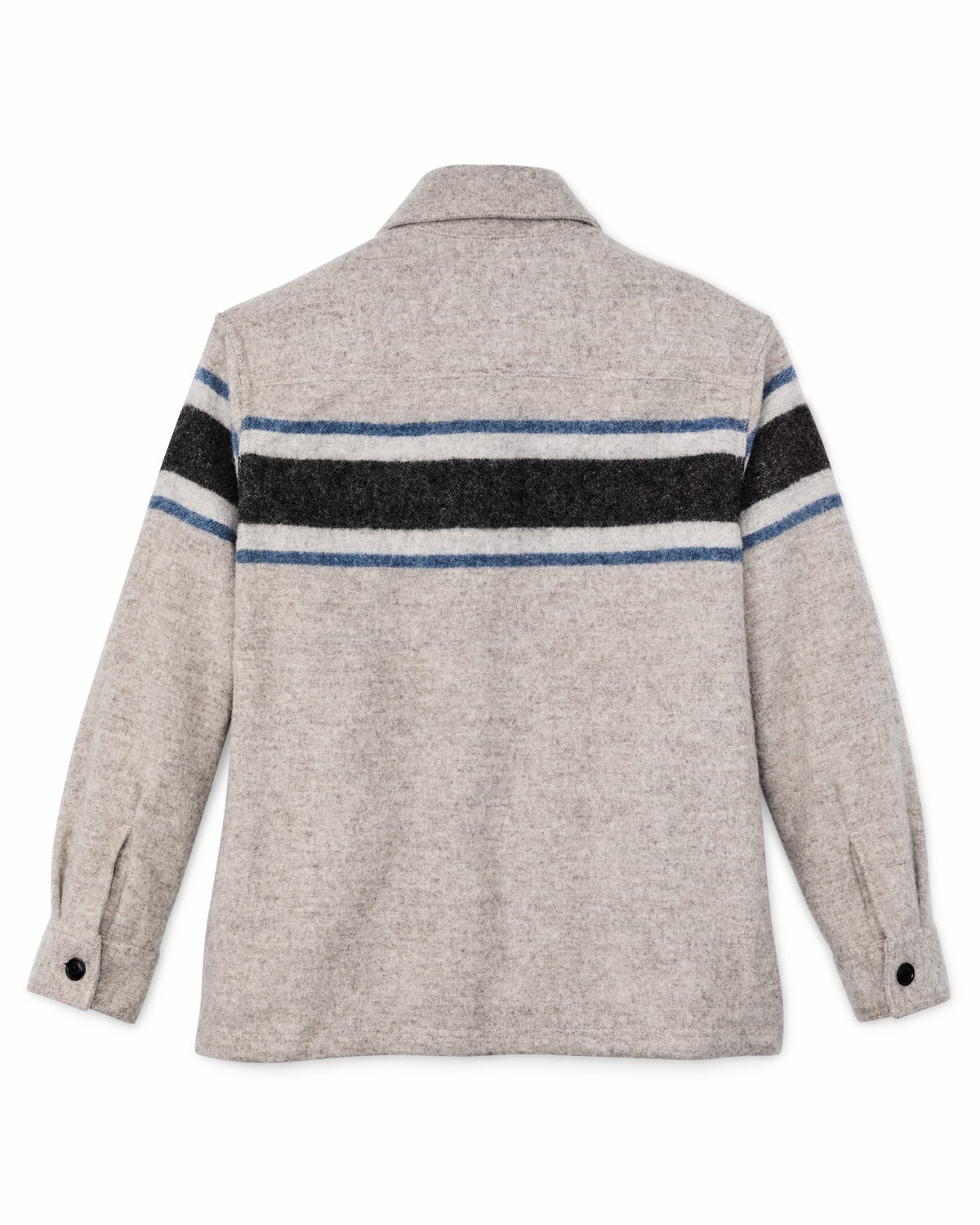 Women Filson Women's Wool Overshirt - Gray / Black Blanket Stripe