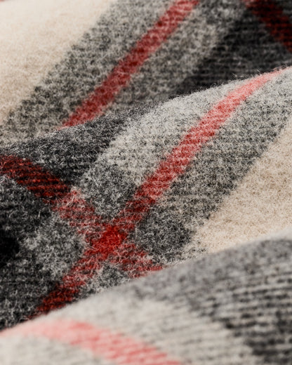 Women Filson Women's Mackinaw Wool Shearling Cruiser Jacket - Cream / Red / Black Plaid
