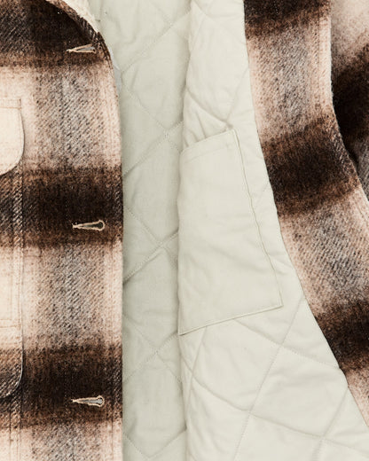 Women Filson Women's Kodiak Shawl Collar Coat - Cream / Brown Shadow Plaid