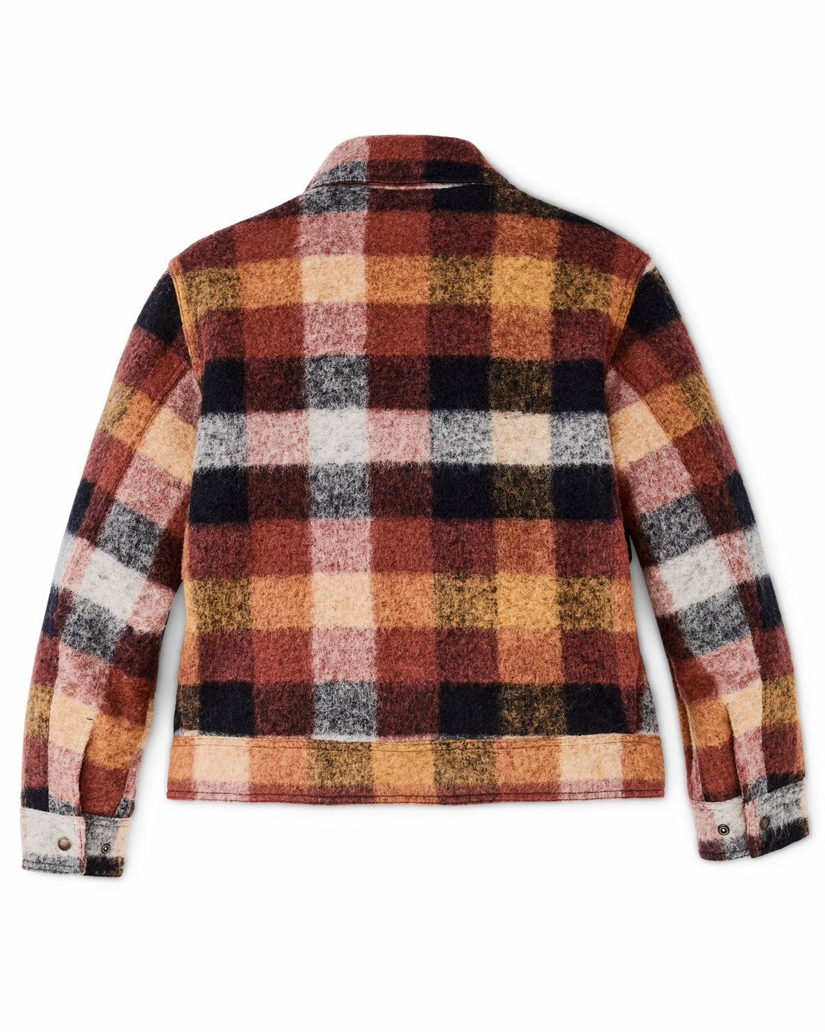 Women Filson Women's Blanket Wool Heritage Jacket - Red / Orange / Black Plaid