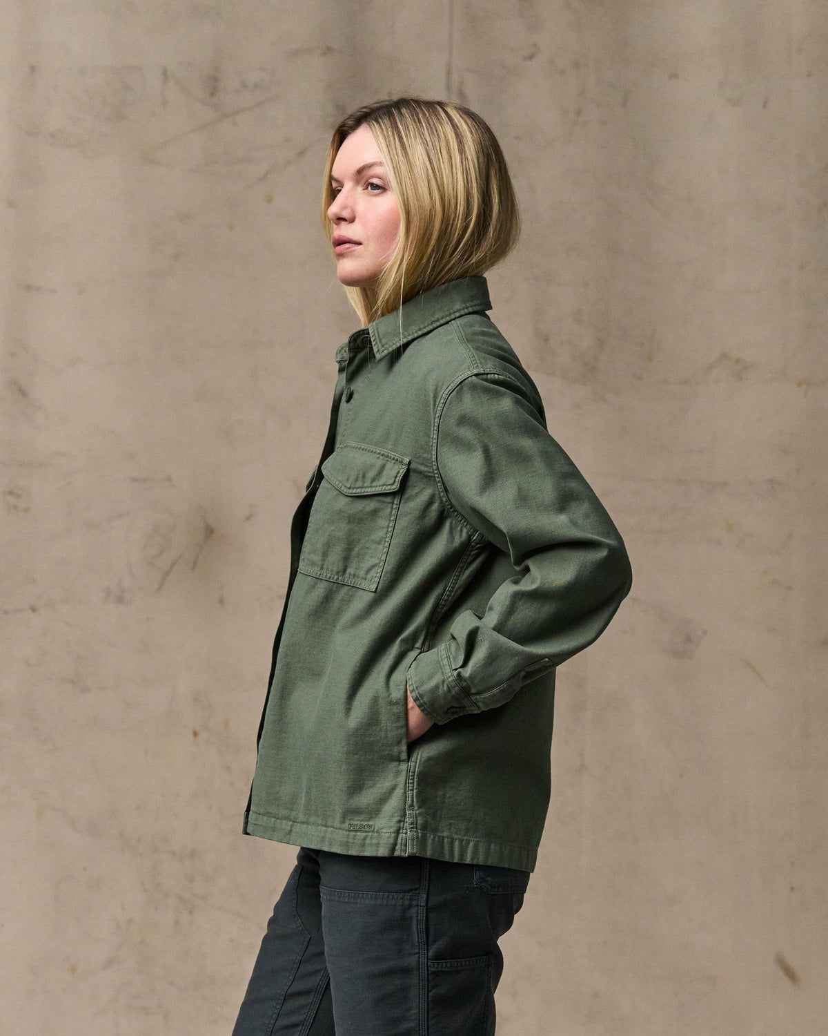 Women Filson Women's Field Jac-Shirt - Service Green