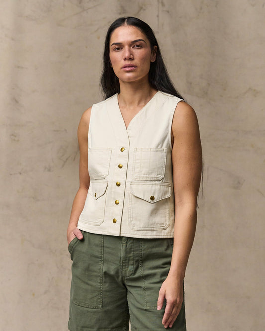 Women Filson Women's Archive Cruiser Vest - Natural Seed