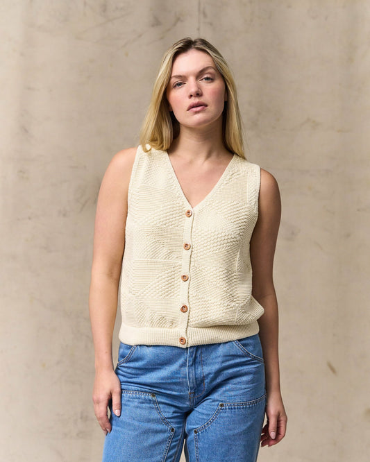 Women Filson Women's Cotton Sweater Vest - Ivory
