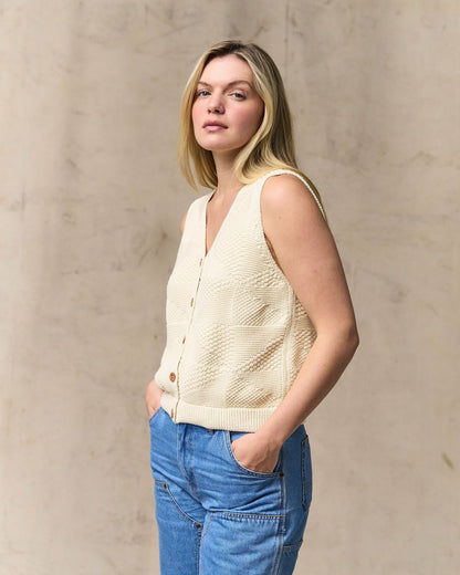 Women Filson Women's Cotton Sweater Vest - Ivory