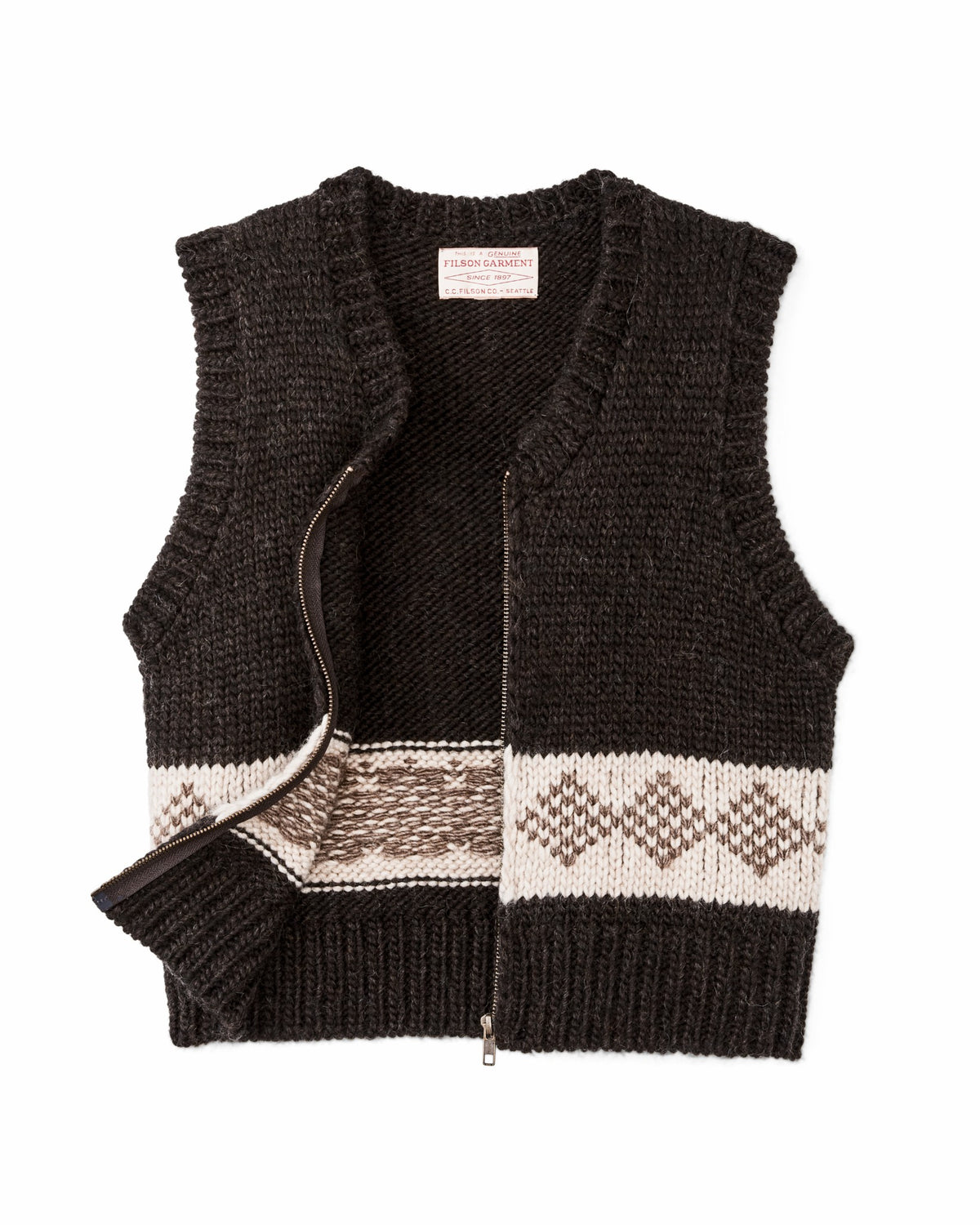 Women Filson Women's Wool Vest - Dark Brown