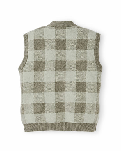 Women Filson Women's Wool Cardigan Vest - Olive Check