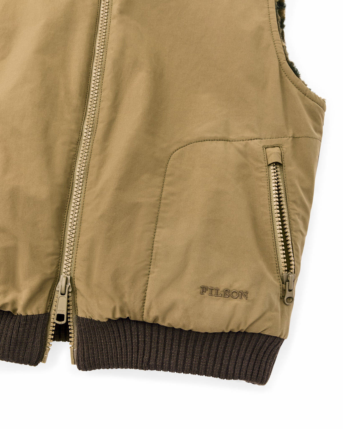 Women Filson Women's Reversible Woolly Fleece Vest - Tan