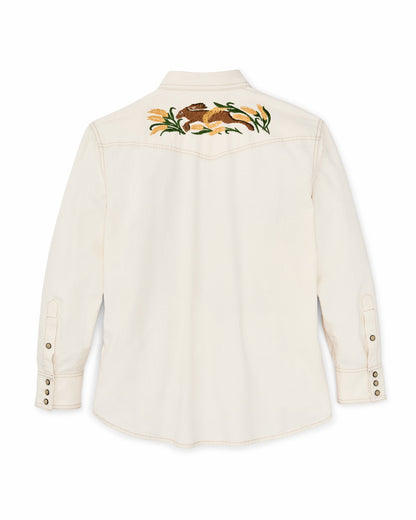 Women Filson Women's Embroidered Western Shirt - Natural Seed