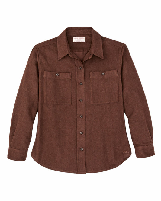 Women Filson The Women's Rangeland Flannel Shirt - Chestnut Heather