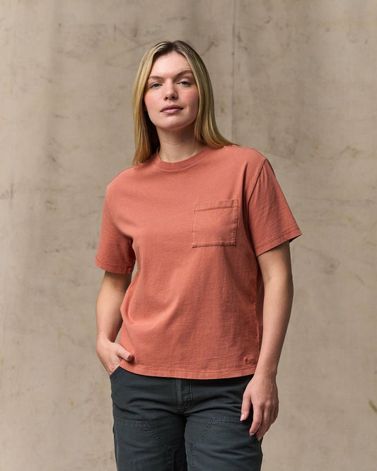 Women Filson Women's Short Sleeve Pocket Tee - Copper Brown