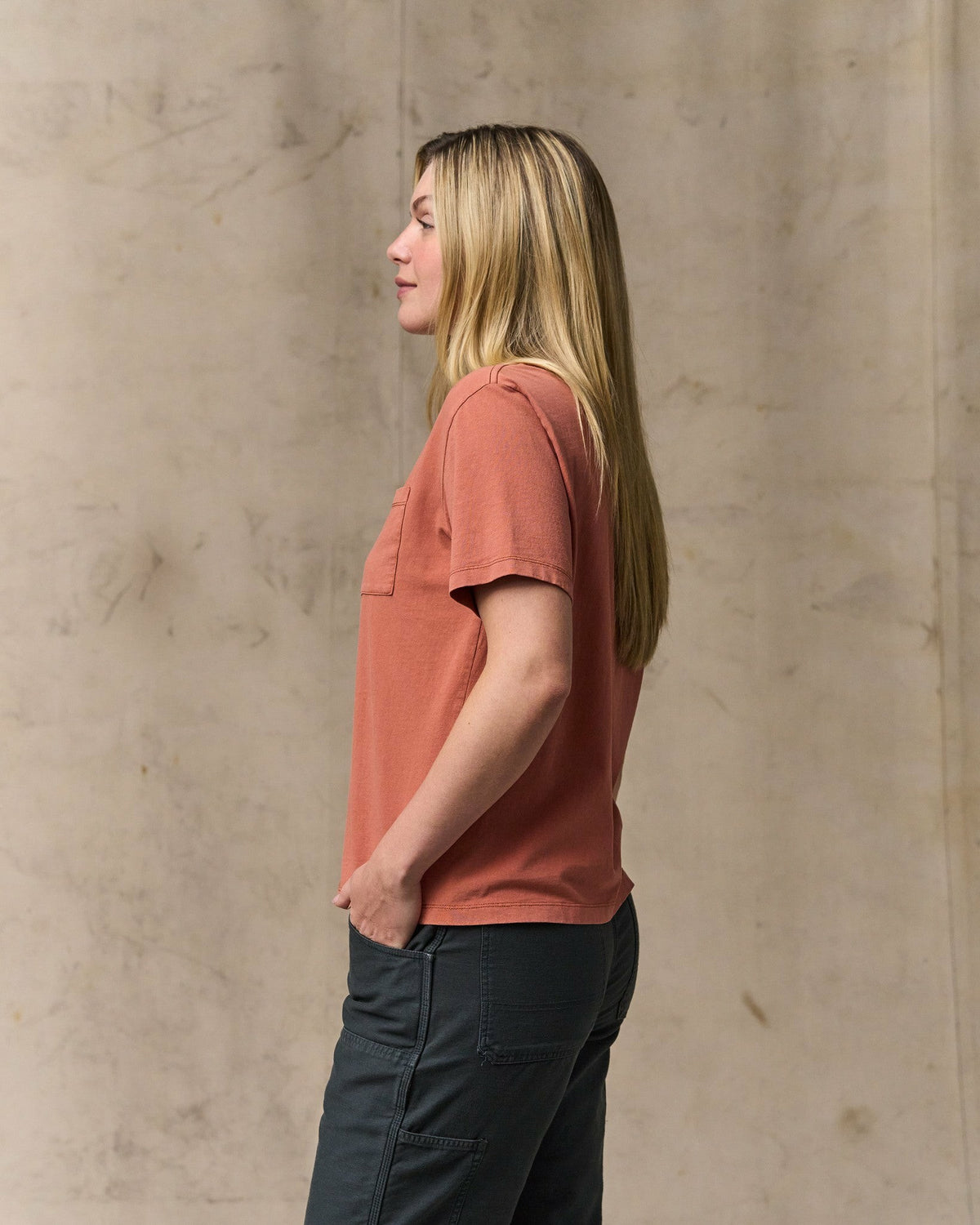 Women Filson Women's Short Sleeve Pocket Tee - Copper Brown