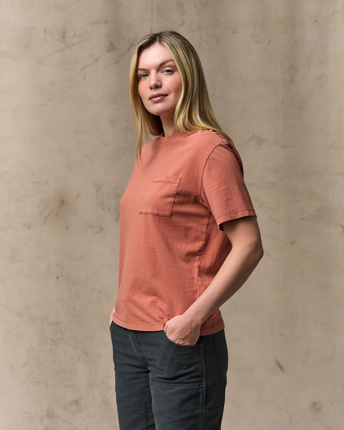 Women Filson Women's Short Sleeve Pocket Tee - Copper Brown