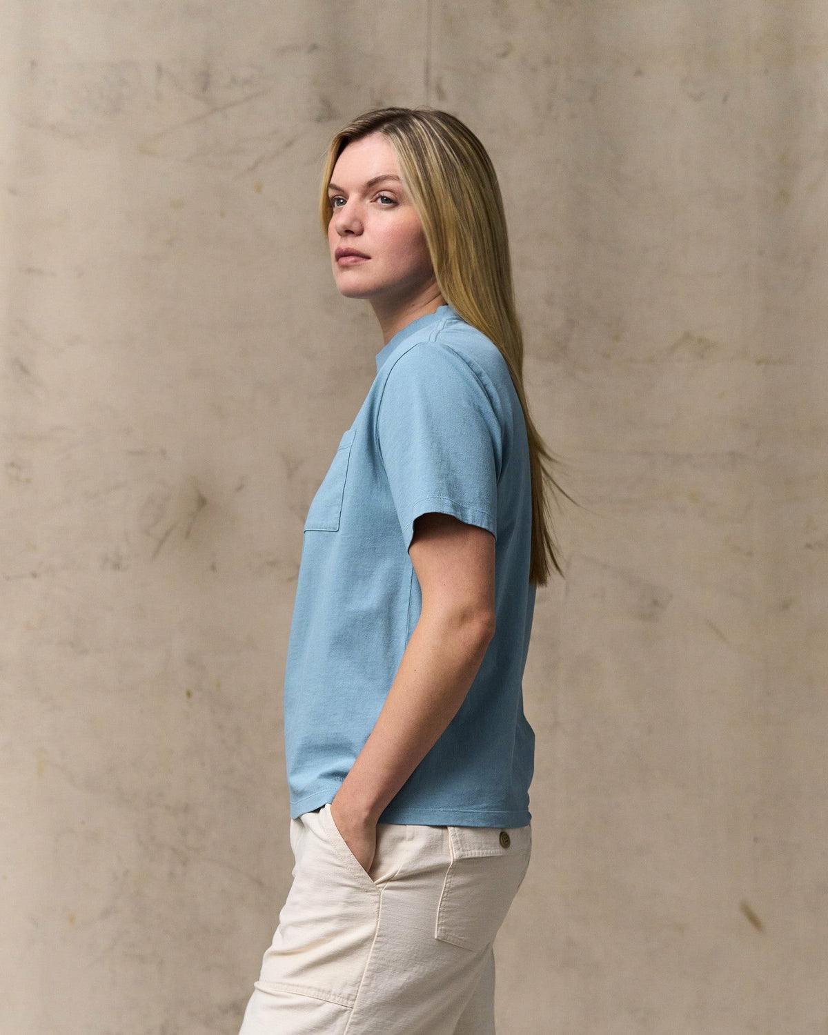 Women Filson Women's Short Sleeve Pocket Tee - Light Blue