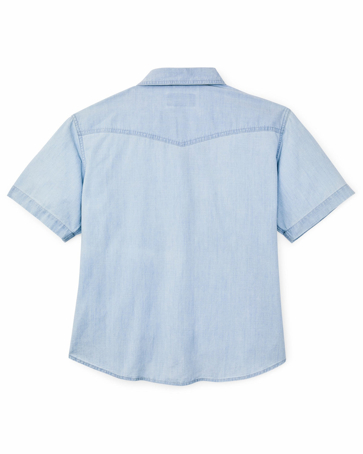 Women Filson Women's Short Sleeve Chambray Western Shirt - Light Indigo