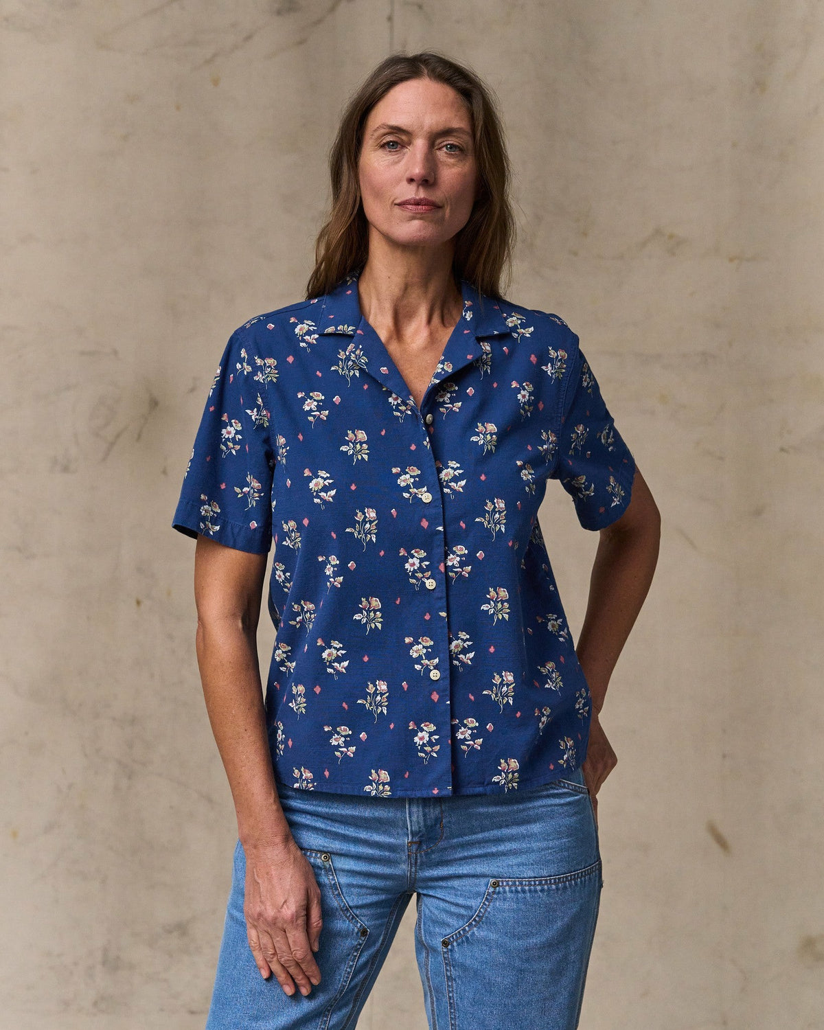 Women Filson Women's Camp Shirt - Indigo / Floral