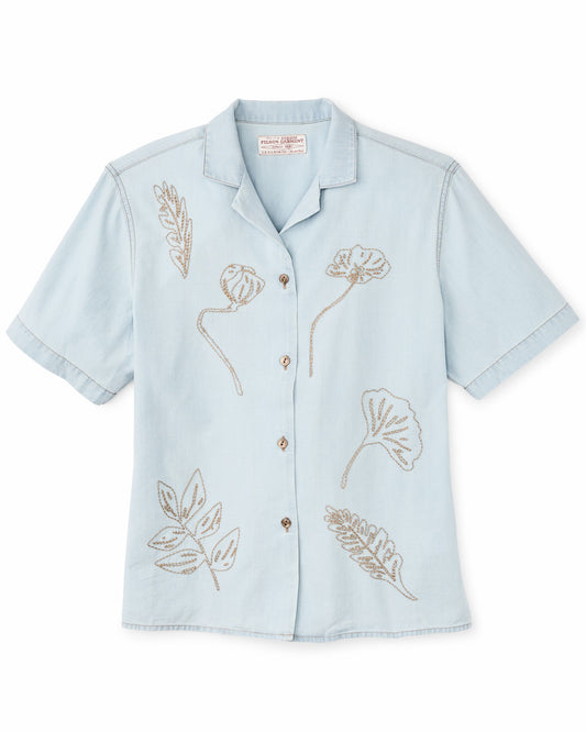 Women Filson Women's Short Sleeve Embroidered Camp Shirt