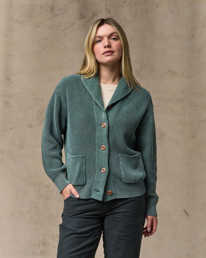 Women Filson Women's Cotton Shawl Neck Cardigan - Juniper