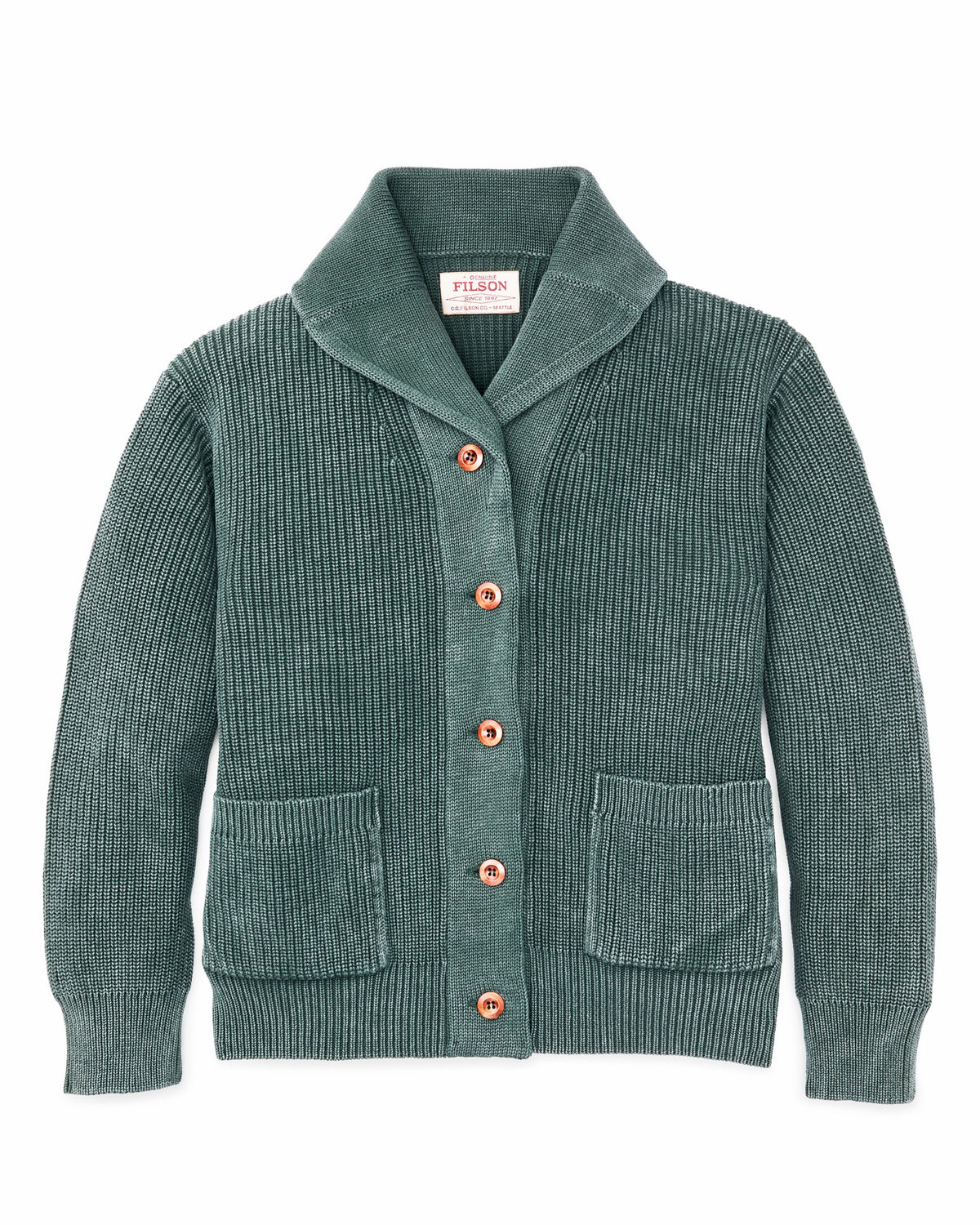 Women Filson Women's Cotton Shawl Neck Cardigan - Juniper