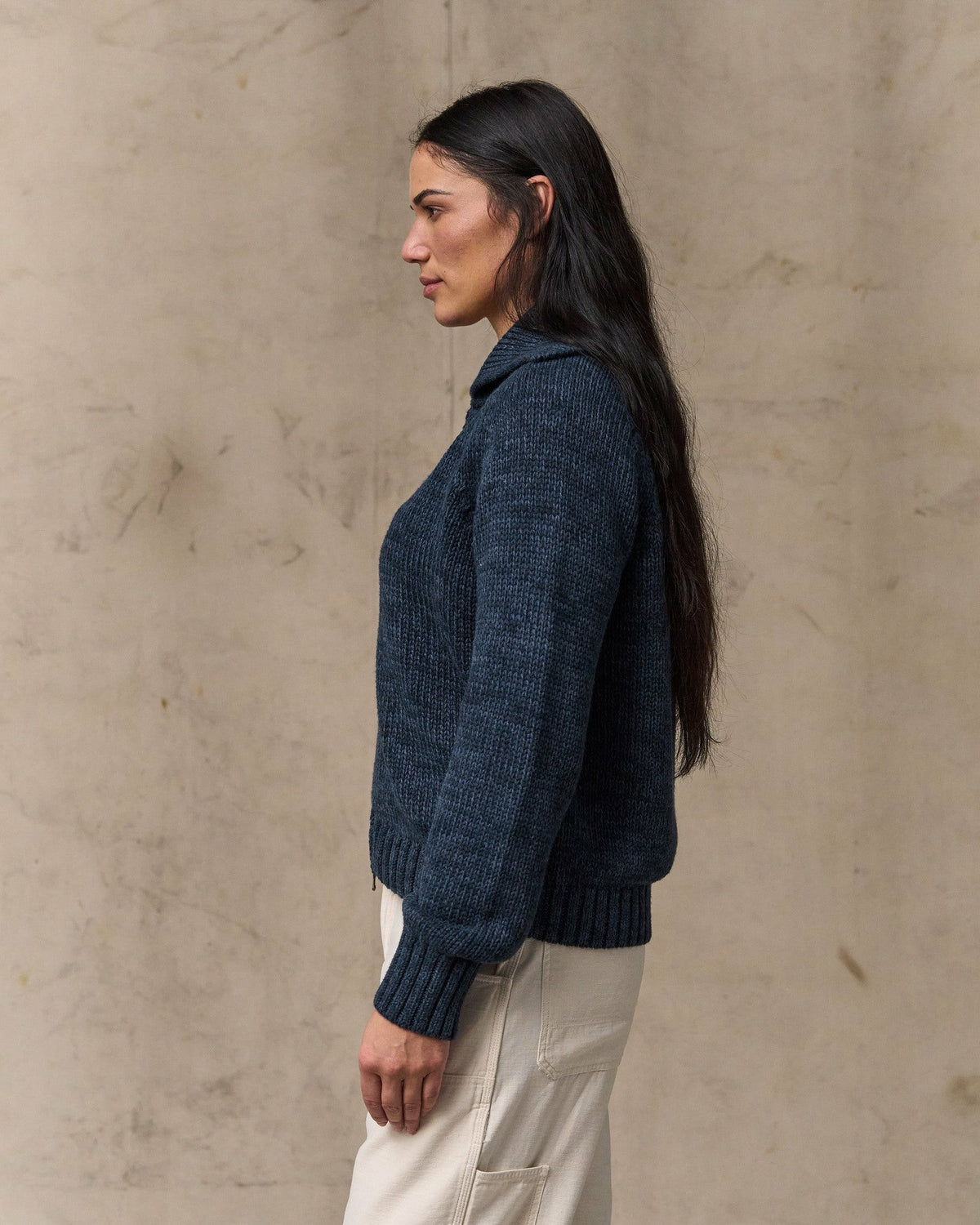 Women Filson Women's Cotton Full-zip Cardigan - Navy / Marl