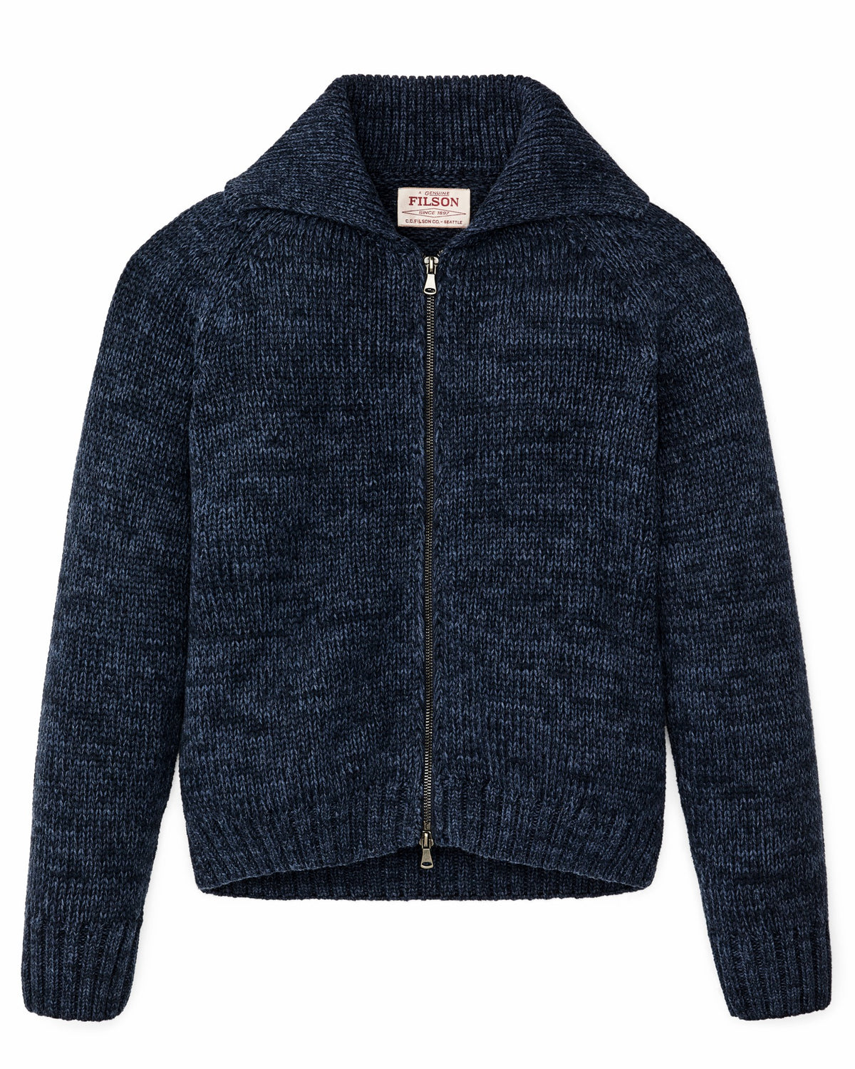 Women Filson Women's Cotton Full-zip Cardigan - Navy / Marl