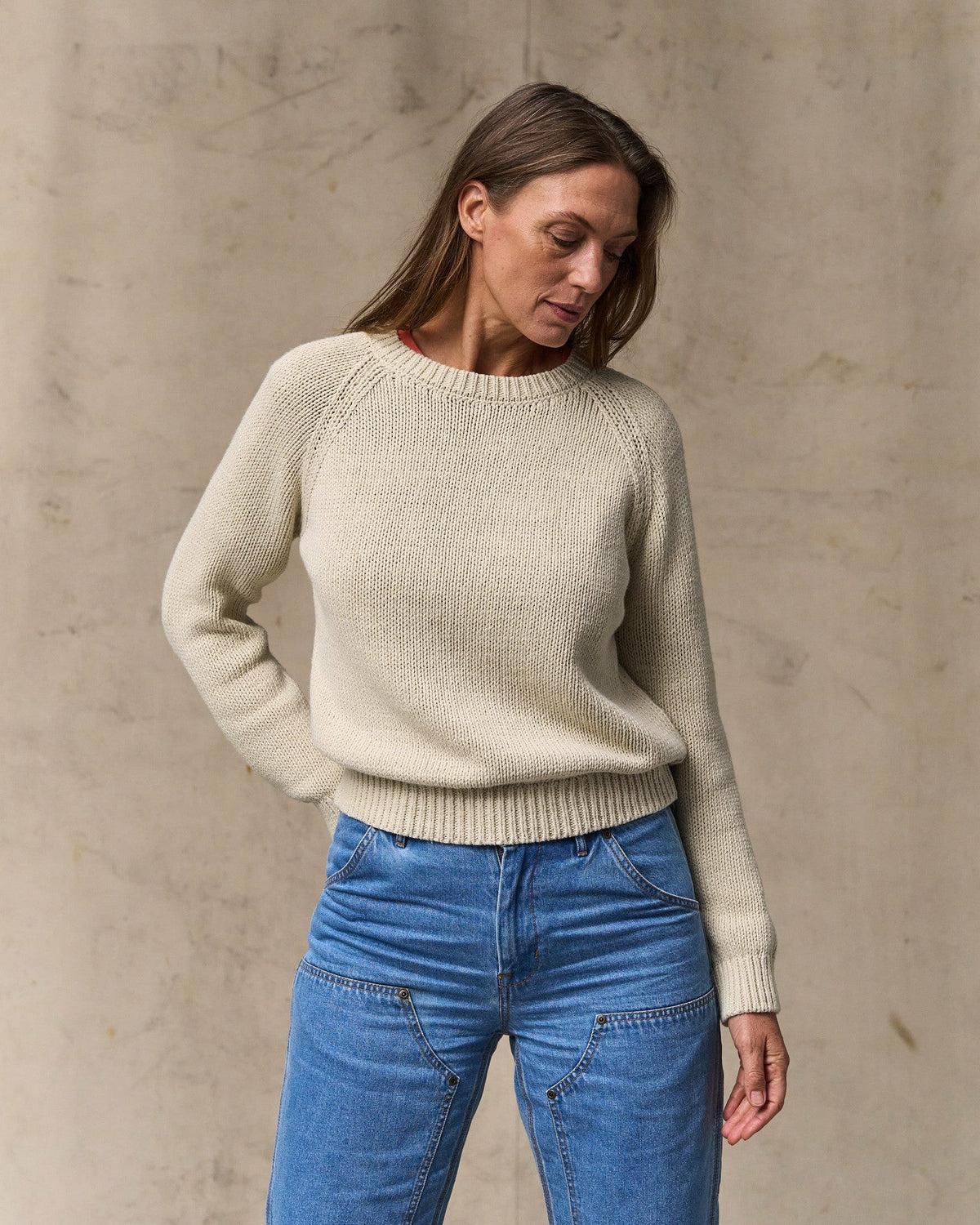 Women Filson Women's Cotton Crewneck Sweater - Natural