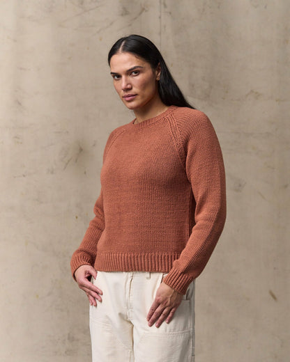 Women Filson Women's Cotton Crewneck Sweater - Copper Brown
