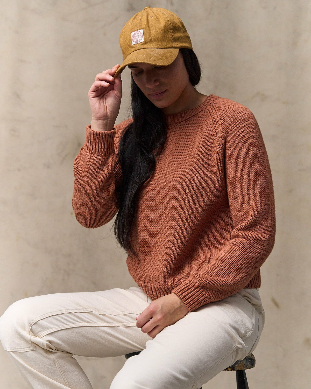 Women Filson Women's Cotton Crewneck Sweater - Copper Brown