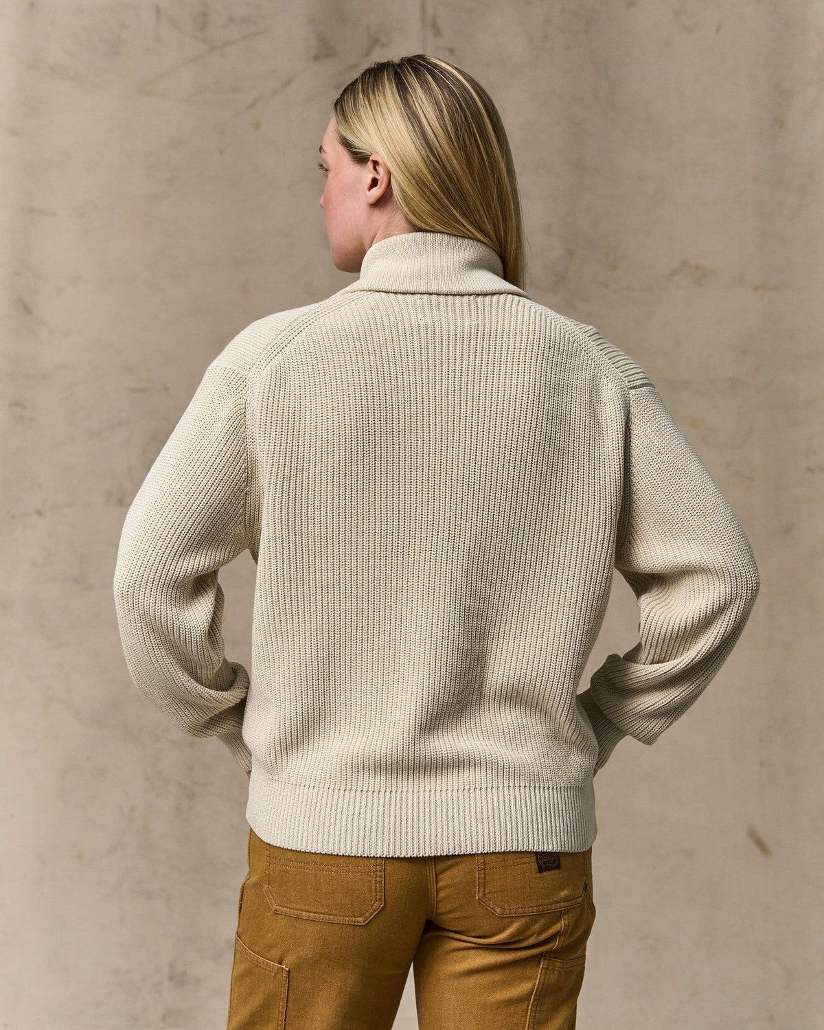 Women Filson Women's Cotton Shawl Neck Cardigan - Natural