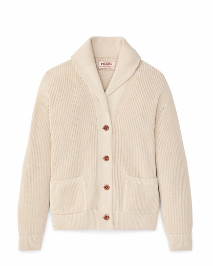 Women Filson Women's Cotton Shawl Neck Cardigan - Natural