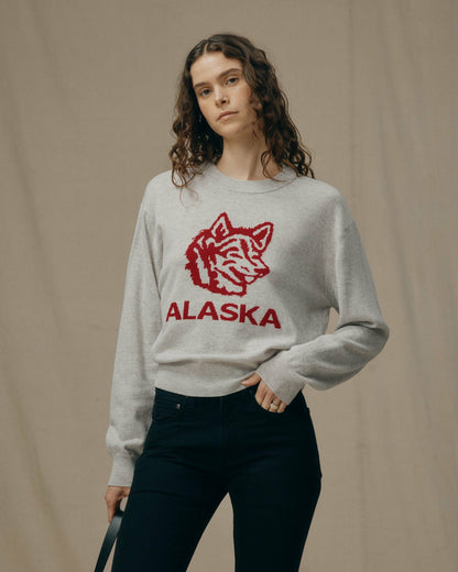 Women Filson Women's Graphic Wool Sweater - Heather Gray
