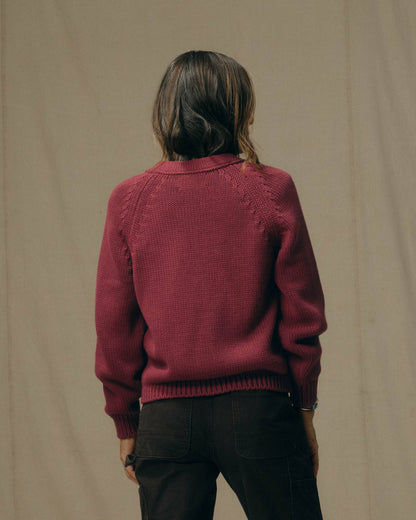Women Filson Women's Rustic Cotton Cardigan - Burgundy