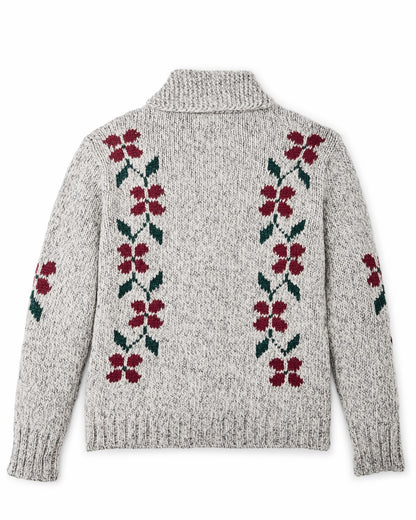 Women Filson Women's Zippered Wool Sweater - Gray / Flower