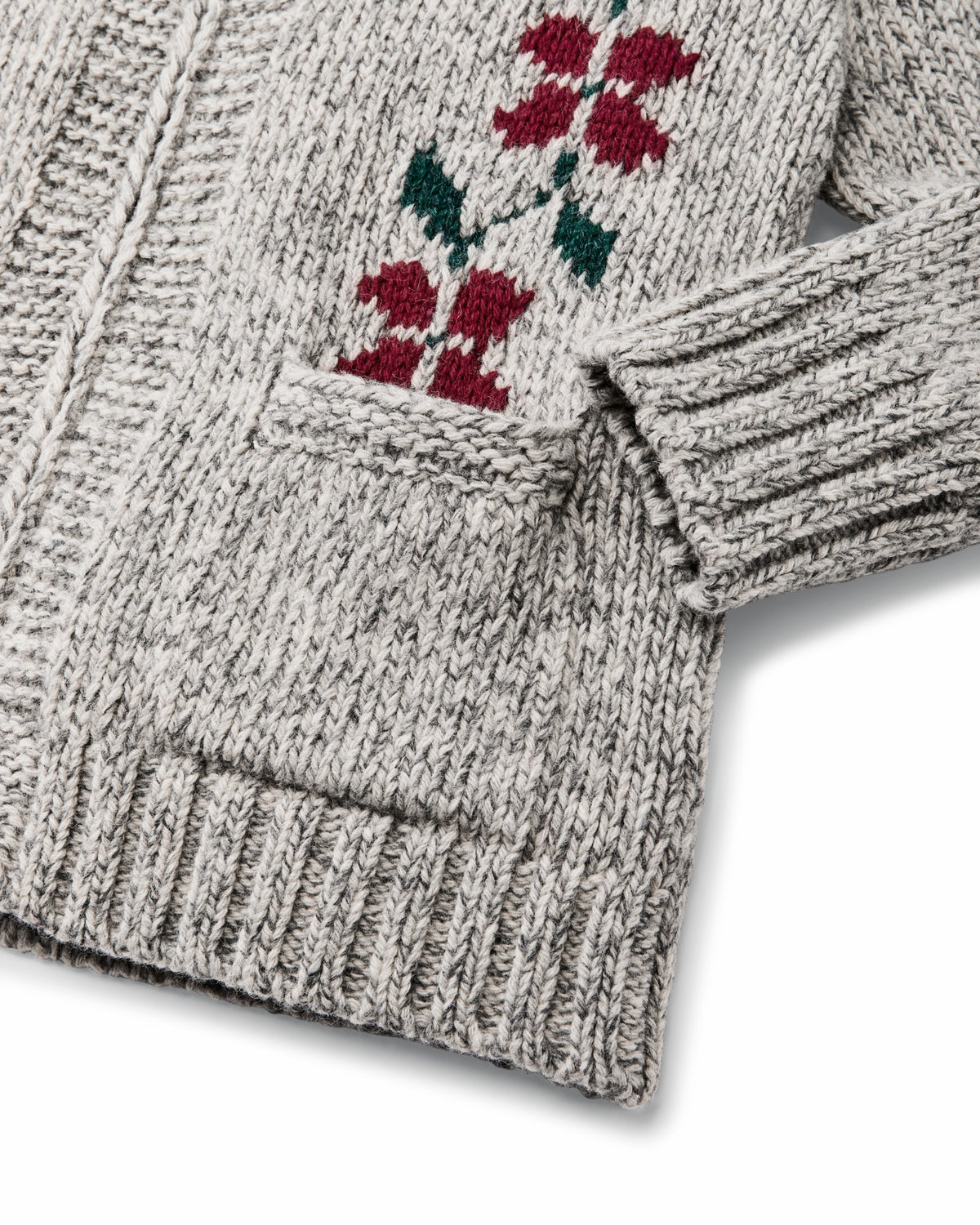 Women Filson Women's Zippered Wool Sweater - Gray / Flower