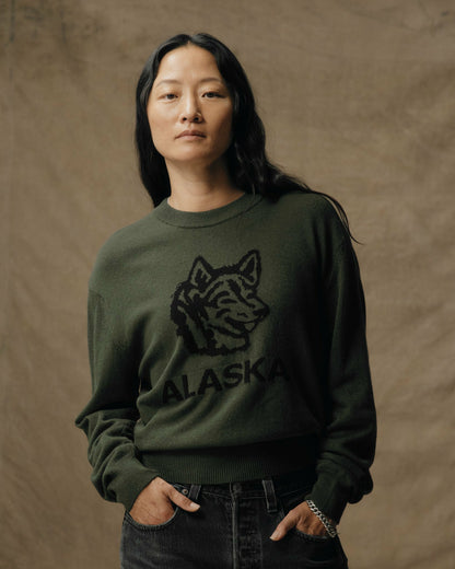 Women Filson Women's Graphic Wool Sweater - Olive