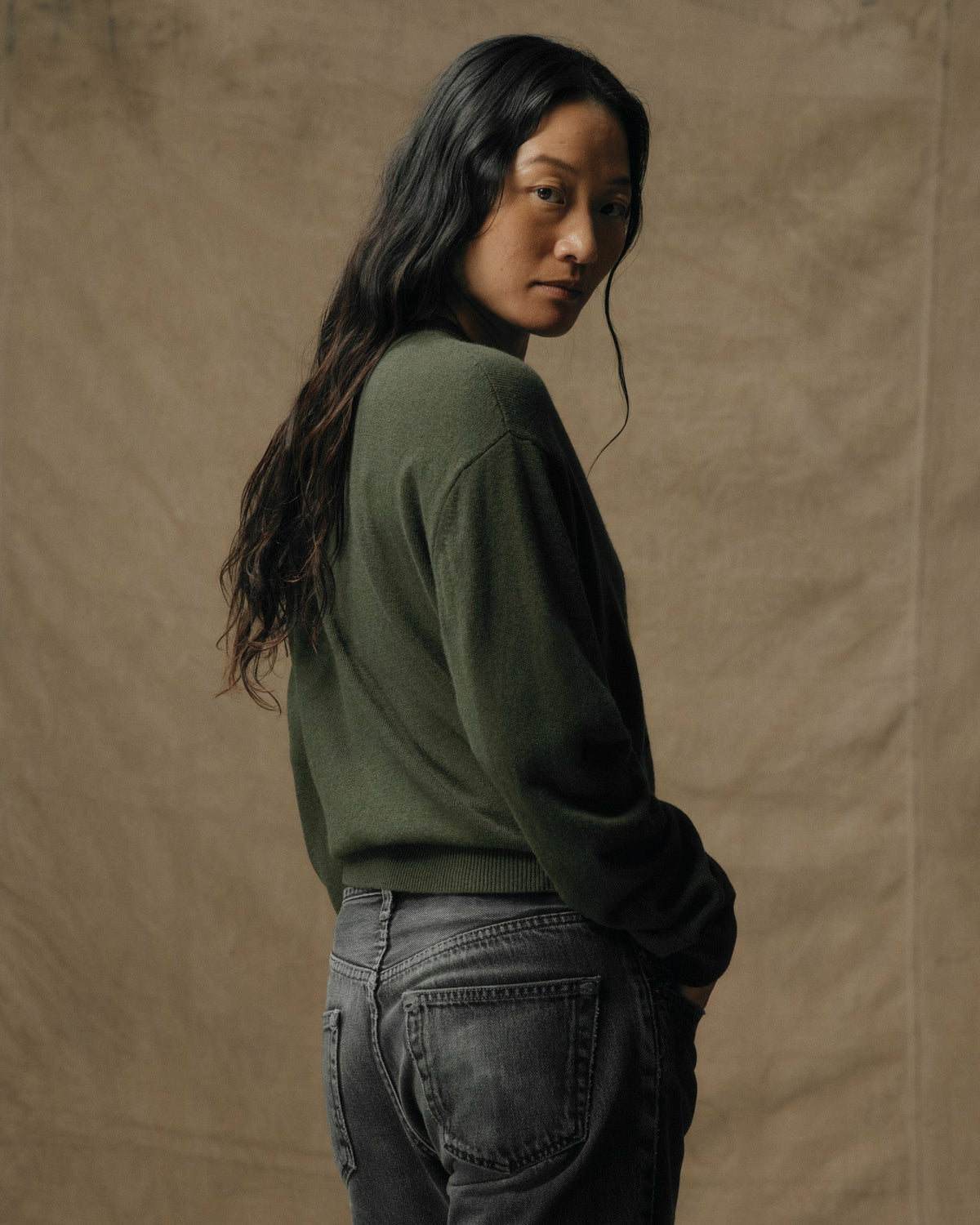 Women Filson Women's Graphic Wool Sweater - Olive