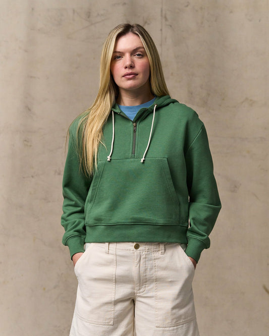 Women Filson Women's French Terry Half-zip Hoodie - Light Forest