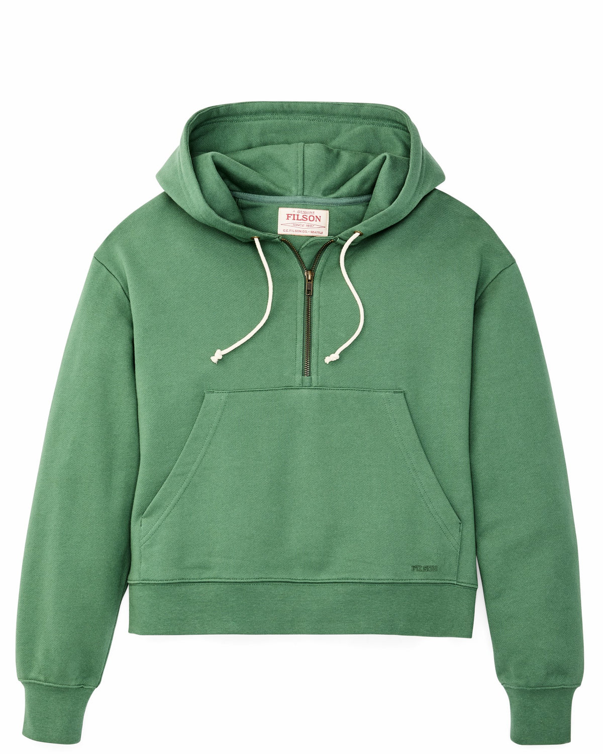 Women Filson Women's French Terry Half-zip Hoodie - Light Forest