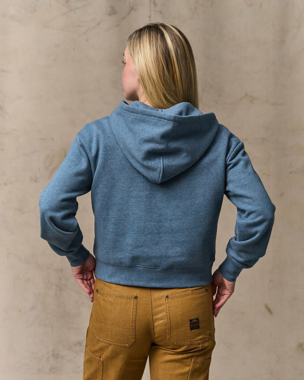 Women Filson Women's French Terry Half-zip Hoodie - Light Blue