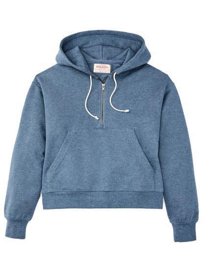 Women Filson Women's French Terry Half-zip Hoodie - Light Blue