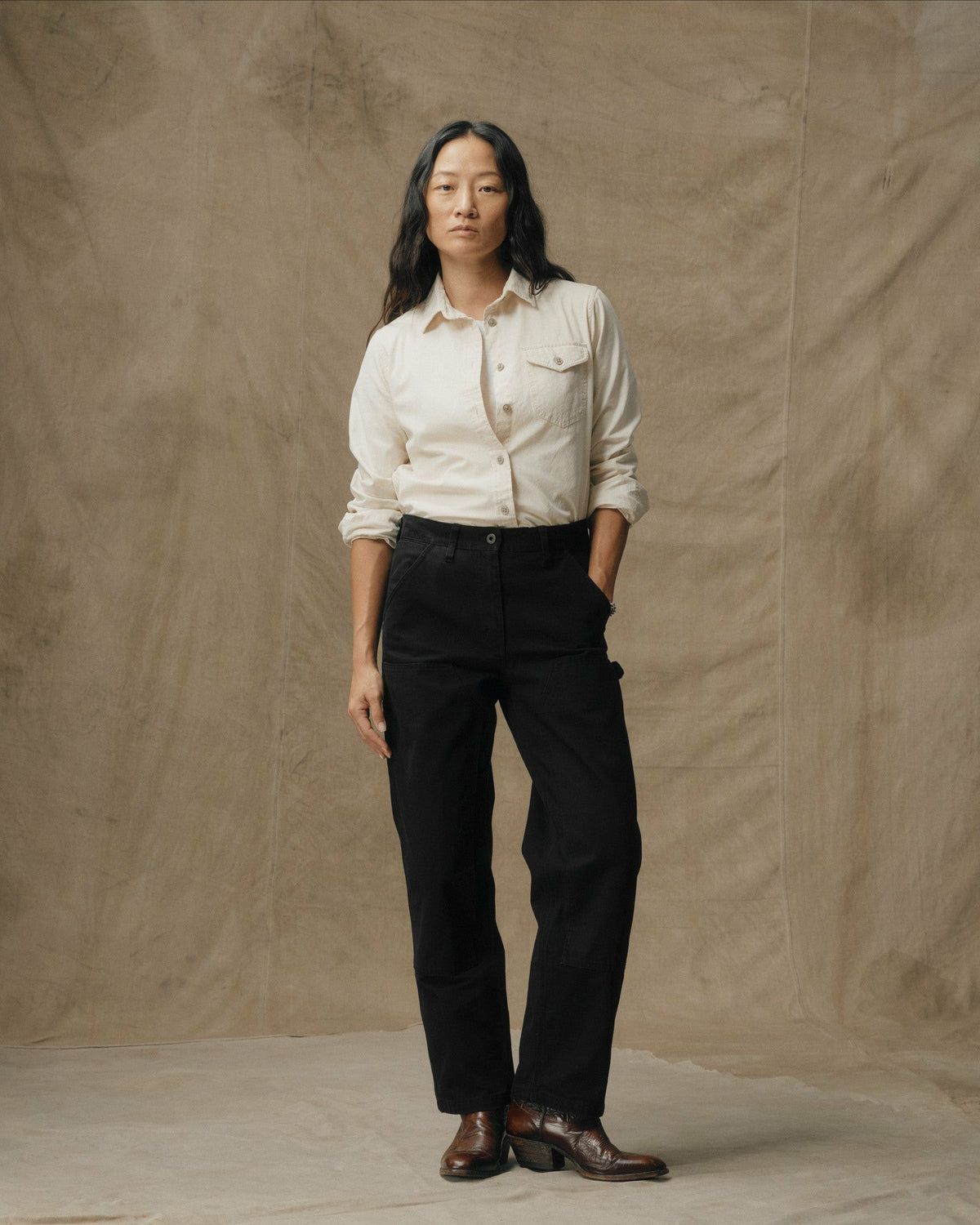 Women Filson Women's Canvas Work Pants - Faded Black