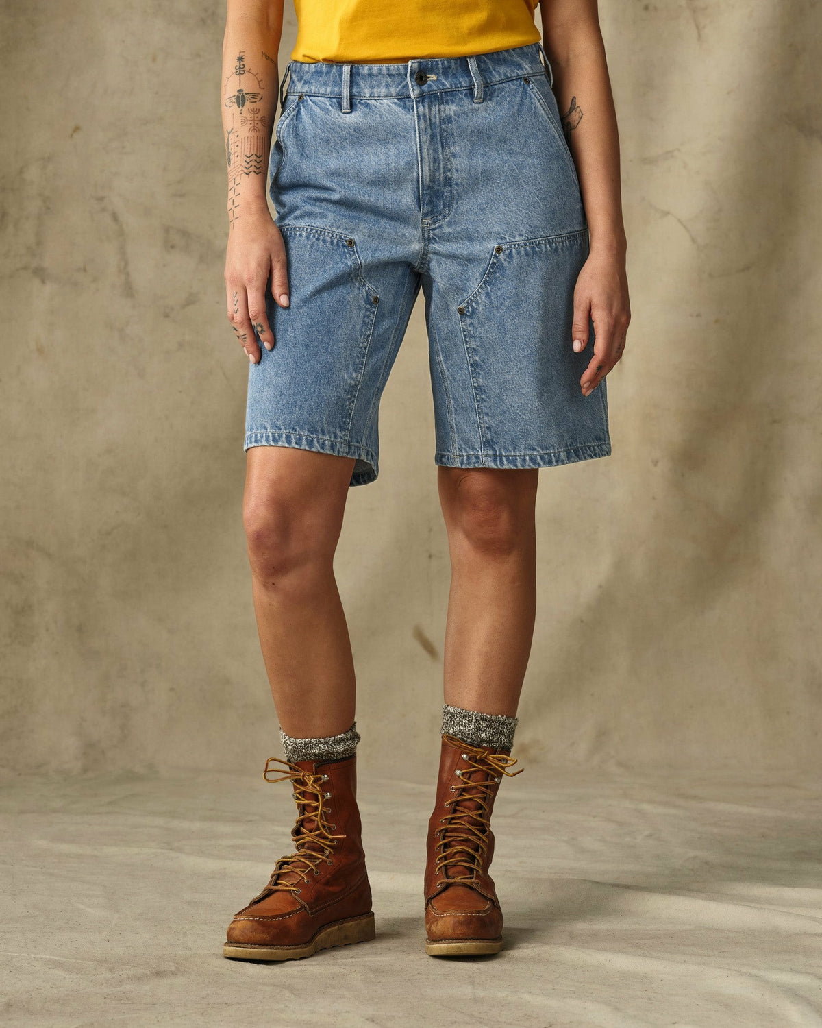 Women Filson Women's 11-oz. Denim Work Shorts - Medium Indigo