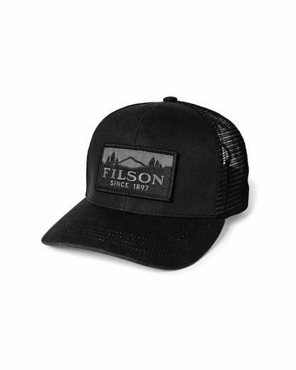 Gear Filson Scenic Waxed Logger Mesh Cap - Black