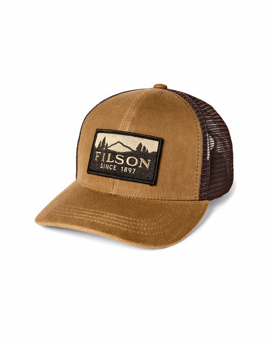 Gear Filson Scenic Waxed Logger Mesh Cap - Dark Khaki