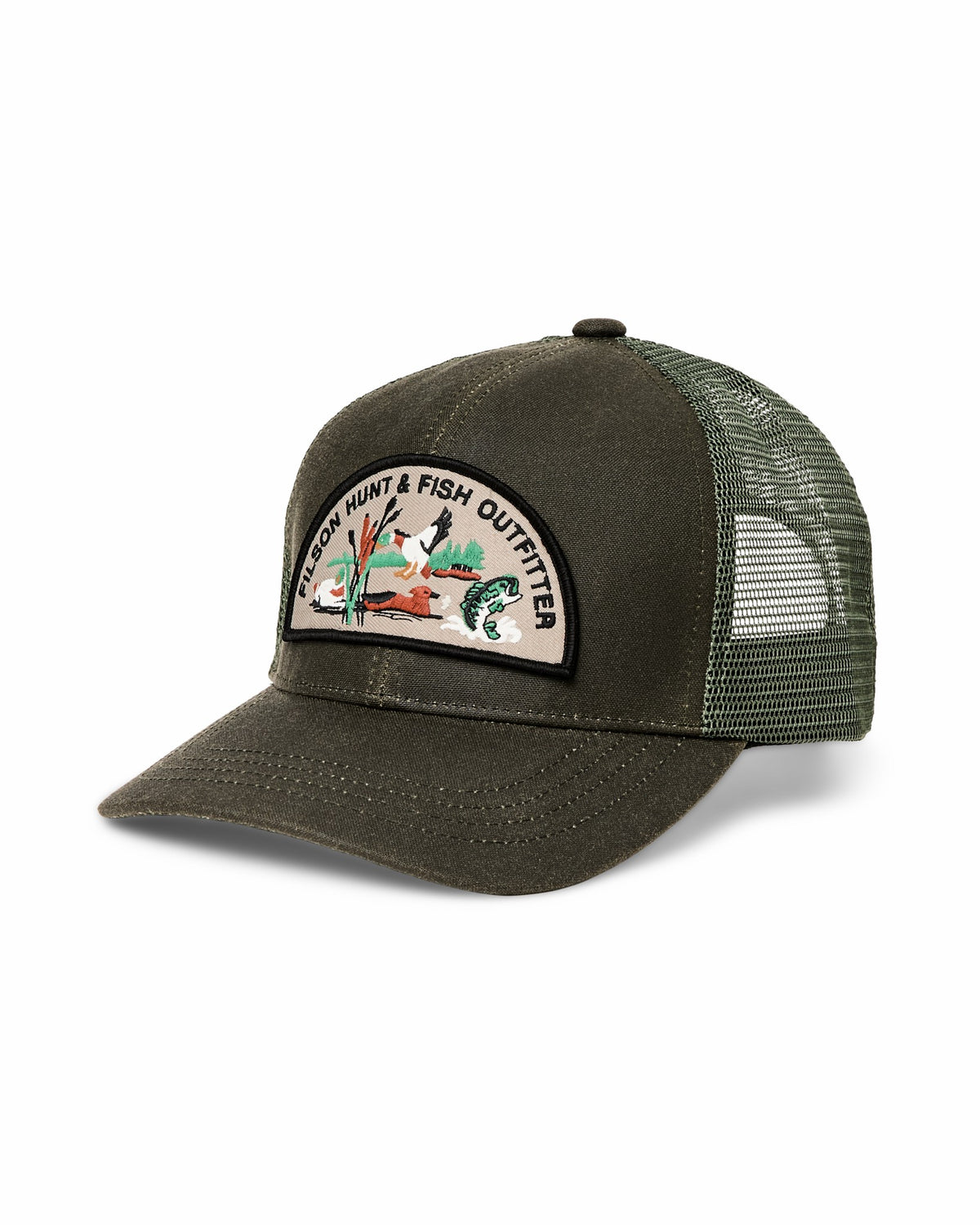 Gear Filson Logger Mesh Cap - Otter Green / Hunt Fish