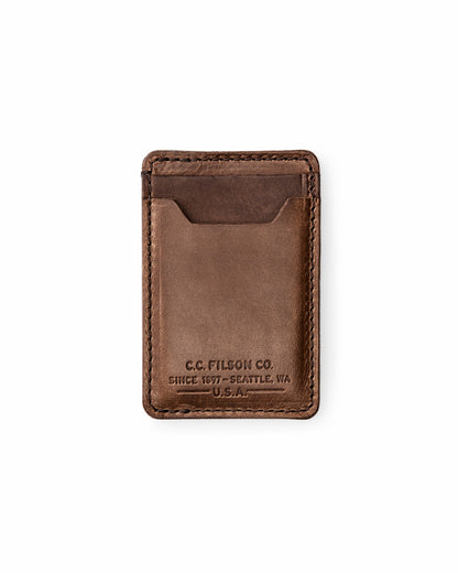 Gear Filson Filson Leather Card Case - Natural Brown