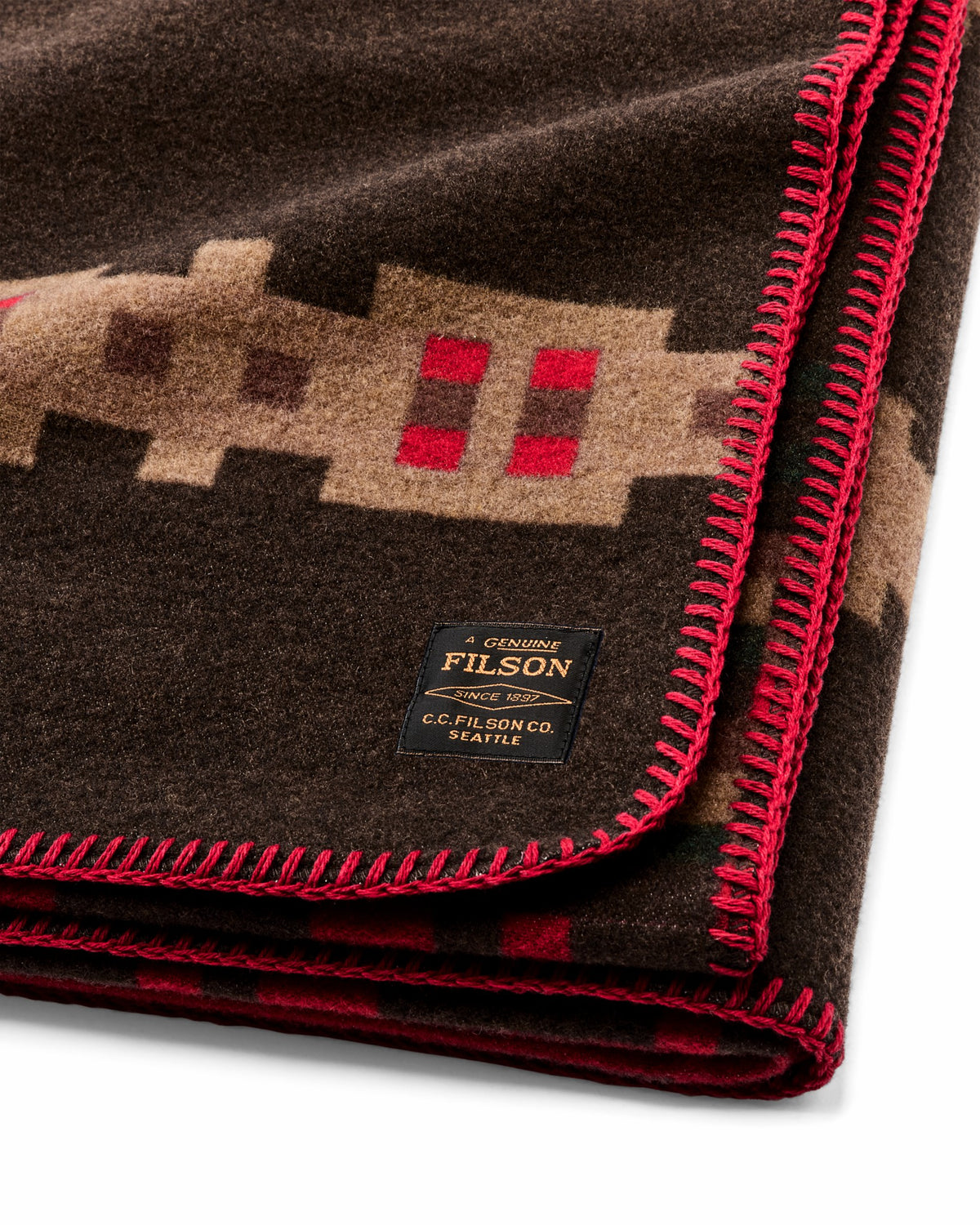Gear Filson Wool-blend Blanket - Brown / Port Multi